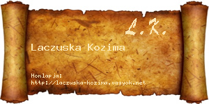 Laczuska Kozima névjegykártya