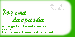 kozima laczuska business card